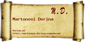 Martonosi Dorina névjegykártya