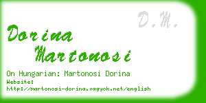 dorina martonosi business card